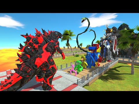Godzilla vs Biollante OASIS LAVA DEATH RUN - Animal Revolt Battle Simulator