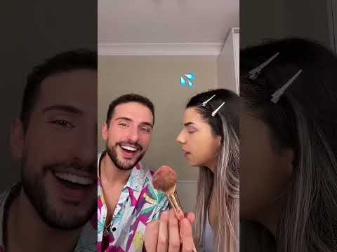 ilk kez kardeşime makyaj yapıyorum 😳🫢