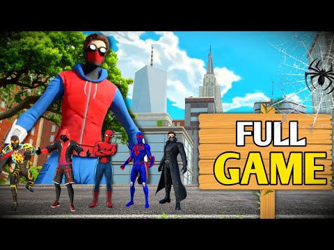 COMPLETING SPIDER FIGHTING HERO GAME IN ONE VIDEO😎