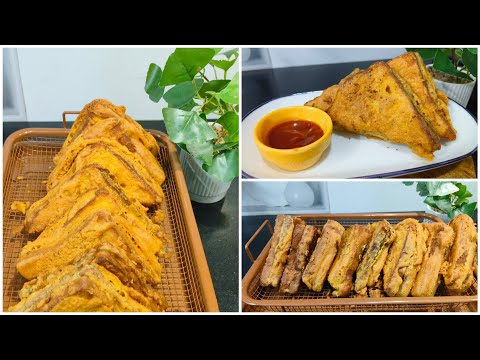 Bread Pakoda Recipe | Aloo stuffed Bread Pakora Recipe | Naziya's Home kitchen