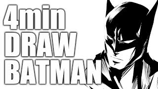 4分でバットマン描いてみた(RTA)　4minutes drawing Batman