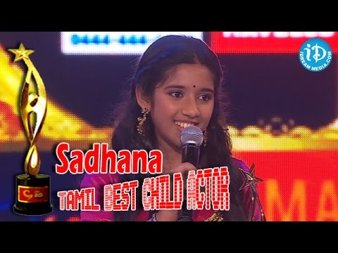 SIIMA 2014 - Tamil Best Child Actor | Sadhana | Thangameengal Movie