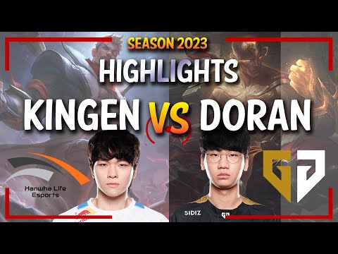 HLE Kingen vs Gen Doran - HIGHLIGHTS - Kingen JAYCE vs Doran LEE - KR Ranked
