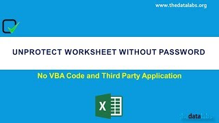Unprotect Excel Worksheet without Password, VBA Code and Third Party Application
