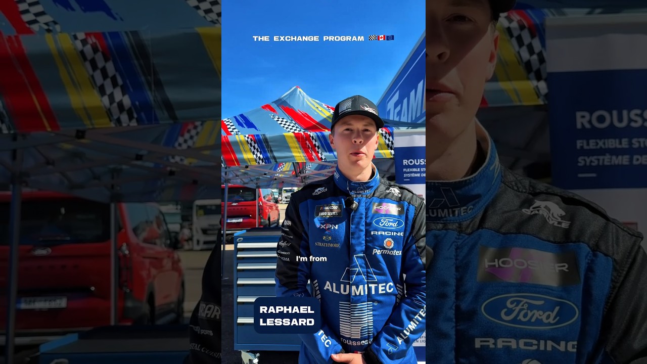 Raphael Lessard explains the NASCAR exchange program. 🏁🇨🇦🇪🇺
