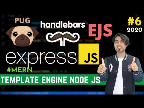 6 Template Engines Pug hbs EJS in Node JS  | Add Dynamic Content in Express JS in Hindi