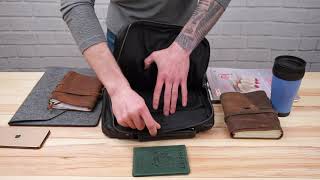 Рюкзак 14949 шкіряний Vintage чорний