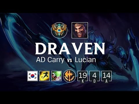 Draven AD Carry vs Lucian - KR Challenger Patch 8.11