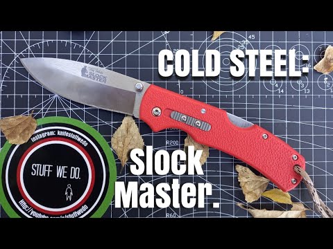 Cold Steel Tim Wells Double Safe Hunter Slock Master Folding Knife 3.5" Drop Point: Review video.