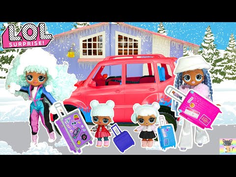 Full Movie - OMG Winter Chill Road Trip Ski Cabin Vacation with LOL Surprise Big Sister & Lil Sister