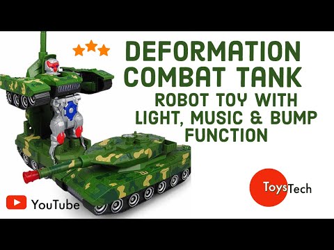 Deformation combat tank toy #Tank transform Robot Toy With light music #toystech