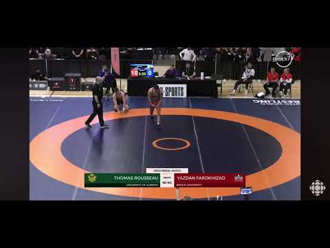 U Sports Wrestling National Final | Yazdan Farokhizad vs. Thomas Rossous| 30-Second Victory!
