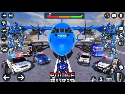 US Police Robot Transformer Transportation Simulator Game - Android Gameplay FHD