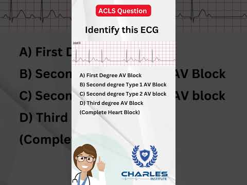 ACLS Sample question ECG #ecginterpretation #acls #americanheartassociation