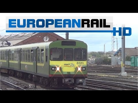Iarnród Éireann Irish Rail DART 8100 EMU 8120 + 8118 arrives at Dublin Connolly