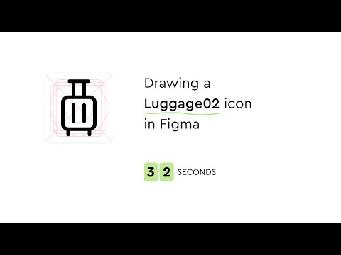 Luggage Icon Design Using Grids in Figma