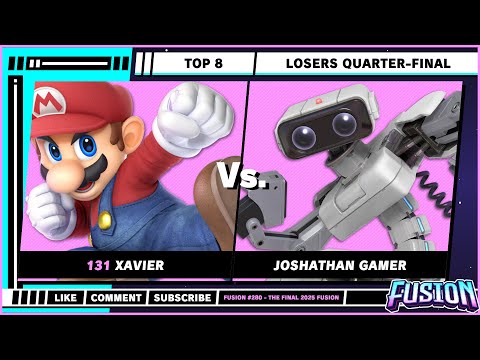 Fusion #280 - The Final 2025 Fusion - Top 8 - xavier (Mario) VS Joshathan Gamer (R.O.B) - SSBU