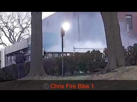 New Rochelle firefighters operating at a large dumpster fire 3/15/23