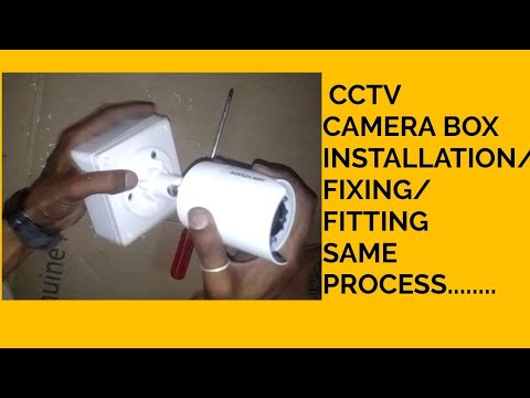 Cctv system camera with safety box installation