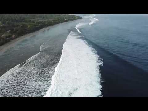 Drone footage at Ujung Genteng Harbour 