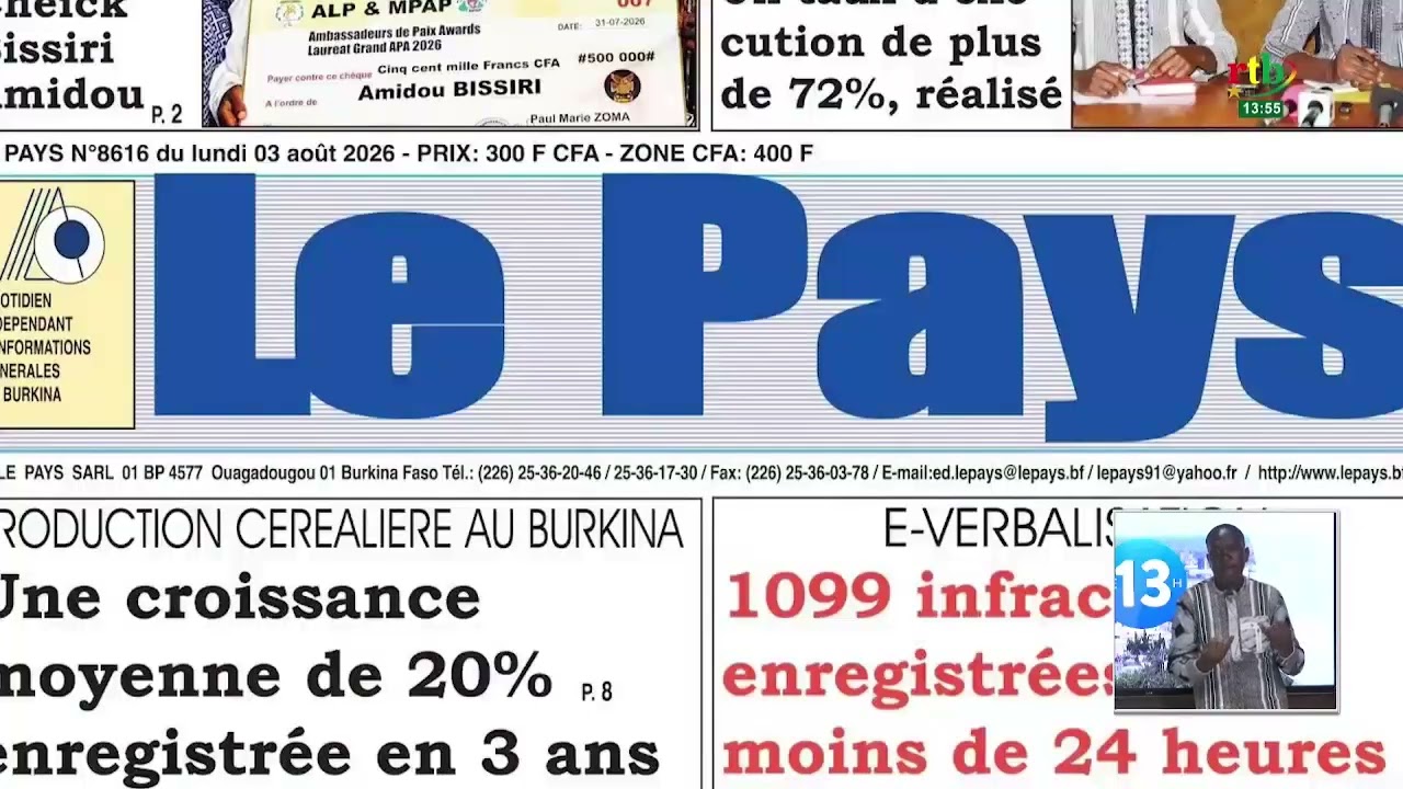 Revue de presse du 03 août 2026