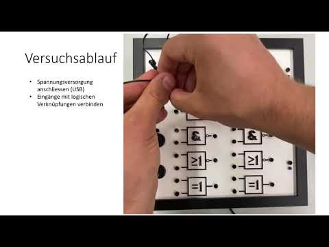 Versuchsaufbau logische Verknüpfungen