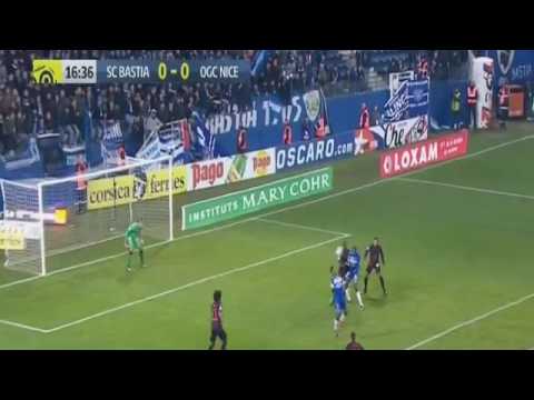 GOAL OF PRINCE ONIANGUE BASTIA 1-0 NICE