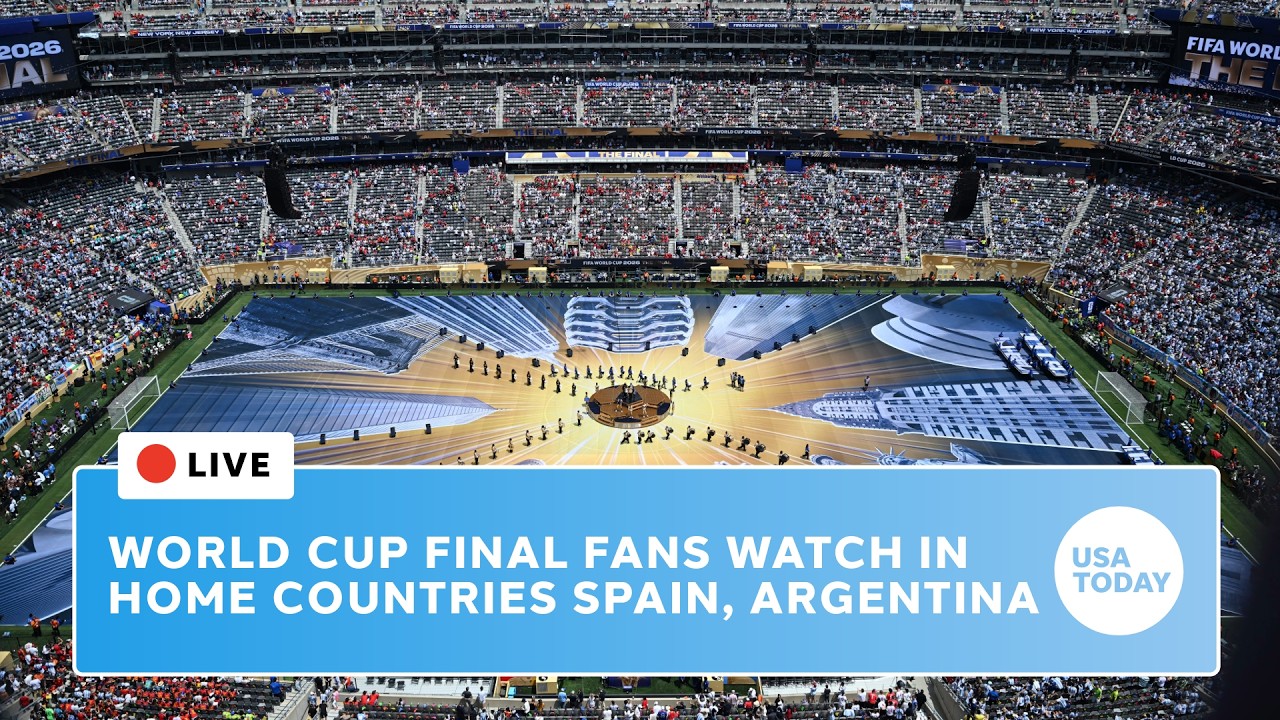 Live: Argentina vs. Spain World Cup final watch party held in Central Park