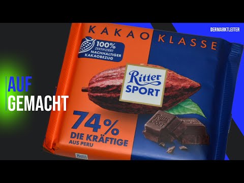Aufgemacht: Ritter Sport Kakao Klasse Die Kräftige aus Peru 74%