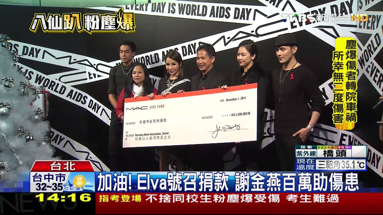 加油！　Elva號召捐款、謝金燕百萬助傷患