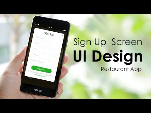 Sign Up Screen UI Design | adobe illustrator tutorials