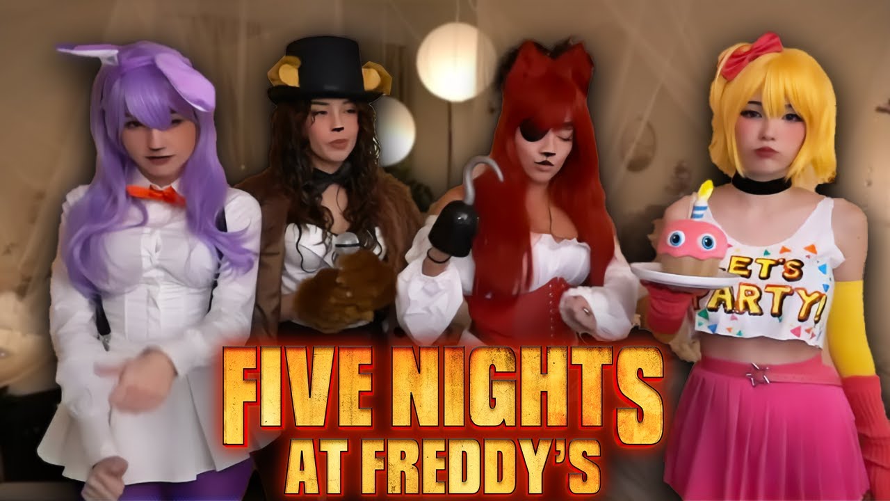 Valkyrae, Cinna, Emiru, & Bonnie Do FNAF Cosplays!