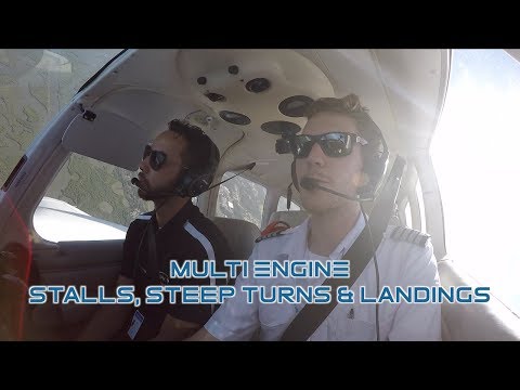 Multi Engine Flight Training| Maneuvers and Landings| PA44