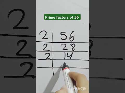 Prime factorization of 56| lcm of 56 ka lcm#lcm #lcmbhagvidhi#maths #lcmtricks #primefactorisation