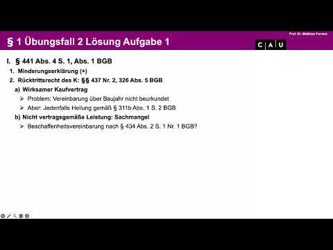 Examenskurs Schuldrecht BT – Folge 05 (KaufR: Fall 2; Rechtsmangel)