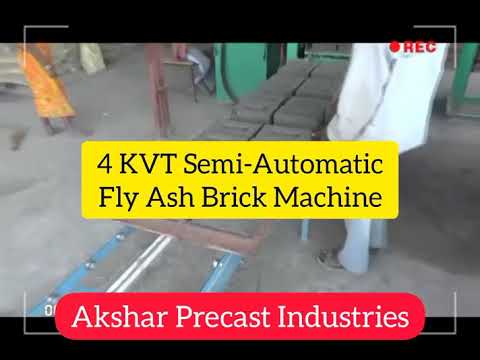 Semi Automatic Solid Fly Ash Brick Making Machine