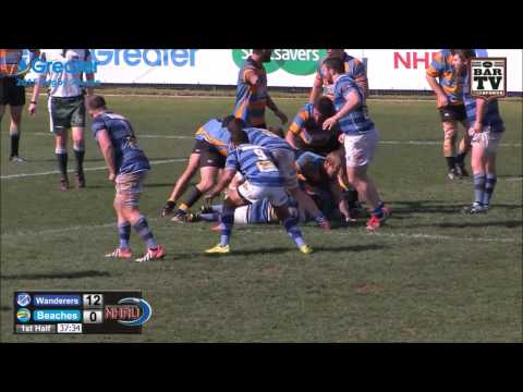 2015 NHRU Major Semi Final Premier 2 Highlights - Wanderers v Southern Beaches