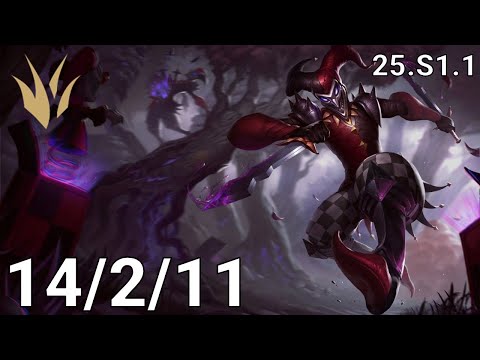 Shaco Jungle vs Fiddlesticks - EUW diamond | Patch 25.S1.1