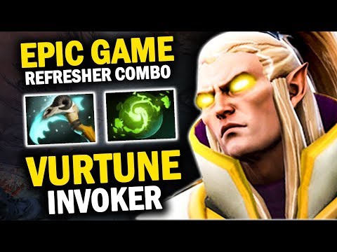 THE LEGEND IS REAL!! VURTUNE INVOKER PERFECT COMBO WITH REFESHER ORB - DOTA 2 INVOKER 7.21