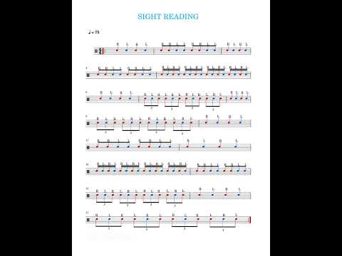 INTERACTIVE Sight Reading Practice for Drums - PLAY ALONG EXERCISE