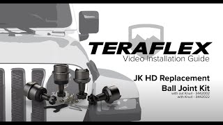 Wrangler JK/JKU Heavy-Duty Adjustable Ball Joint Kit Without Knurls - video thumbnail 2