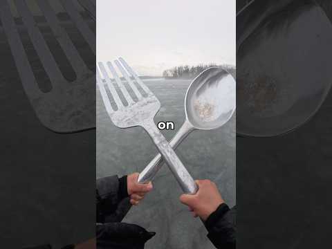I fished for a huge meal on melting ice