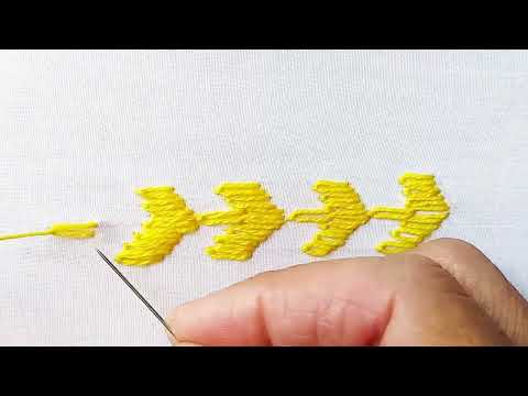 How To Do Chain Stitch Design By Mahrukh Embroidery for Border | Easy making hand Needlework