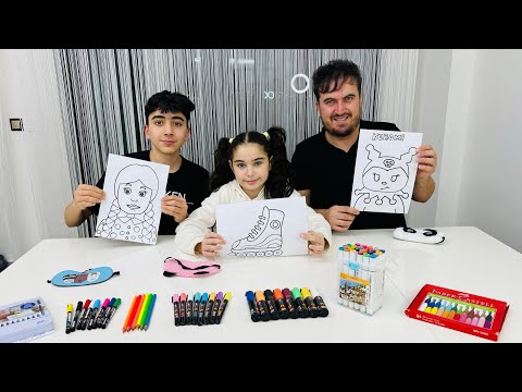 ÜÇ RENK BOYAMA CHALLENGE!! KİM KAZANDI ?? EYVAH HİLE VAR !!