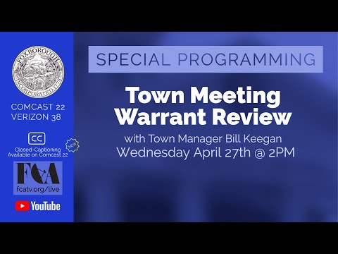 Thumbnail for Ask Bill Keegan – Town Meeting Warrant Review 4/47/2022