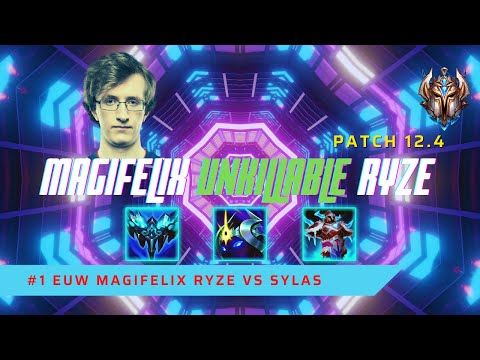 #1 CHALLENGER MAGIFELIX UNKILLABLE RYZE! - MagiFelix Plays Ryze Mid Lane vs Sylas! | LoL Patch 12.4