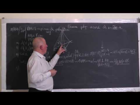 2/2 1318 Drepte si plane perpendiculare Teorema celor 3 perpendiculare Apotema piramidei Clasa 8