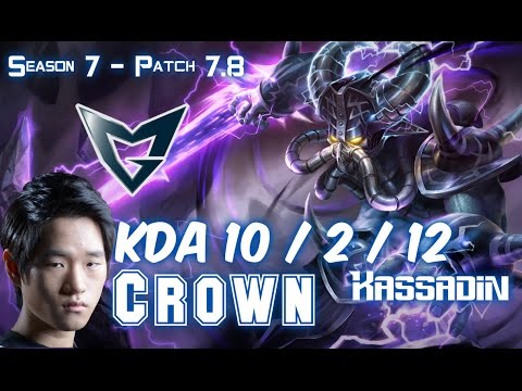 SSG Crown KASSADIN vs LEBLANC Mid - Patch 7.8 KR Ranked