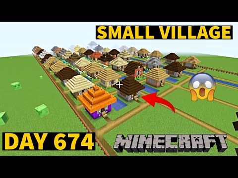 I build Small Village in Minecraft Creative mode 2023 Day 674