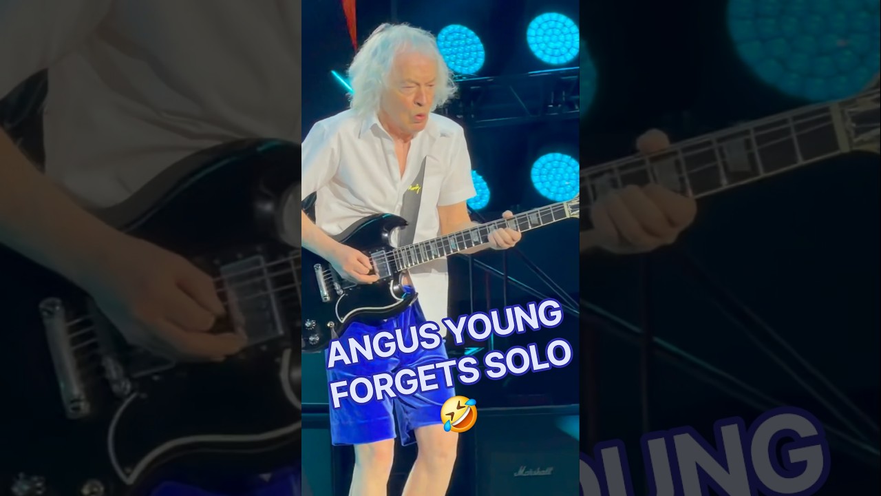 Angus Young forgets the solo and gives AC/DC a different Whole Lotta Rosie 🤣 #ACDC #WholeLottaRosie - YouTube